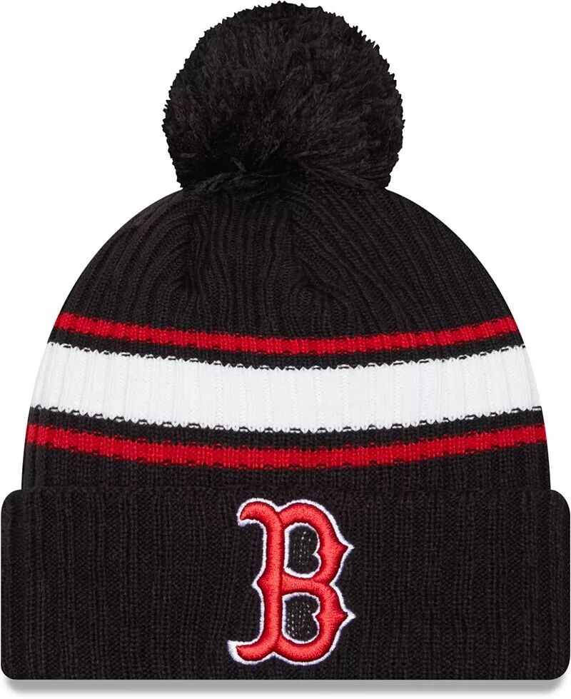 

Мужская темно-синяя вязаная складная шапка New Era Boston Red Sox