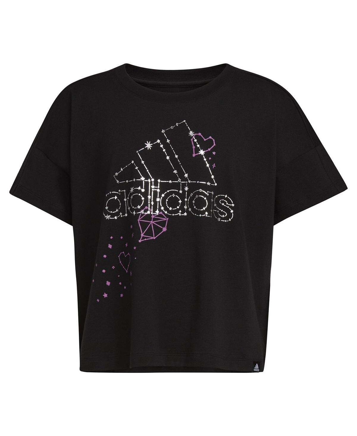 

Свободная футболка с короткими рукавами для больших девочек adidas