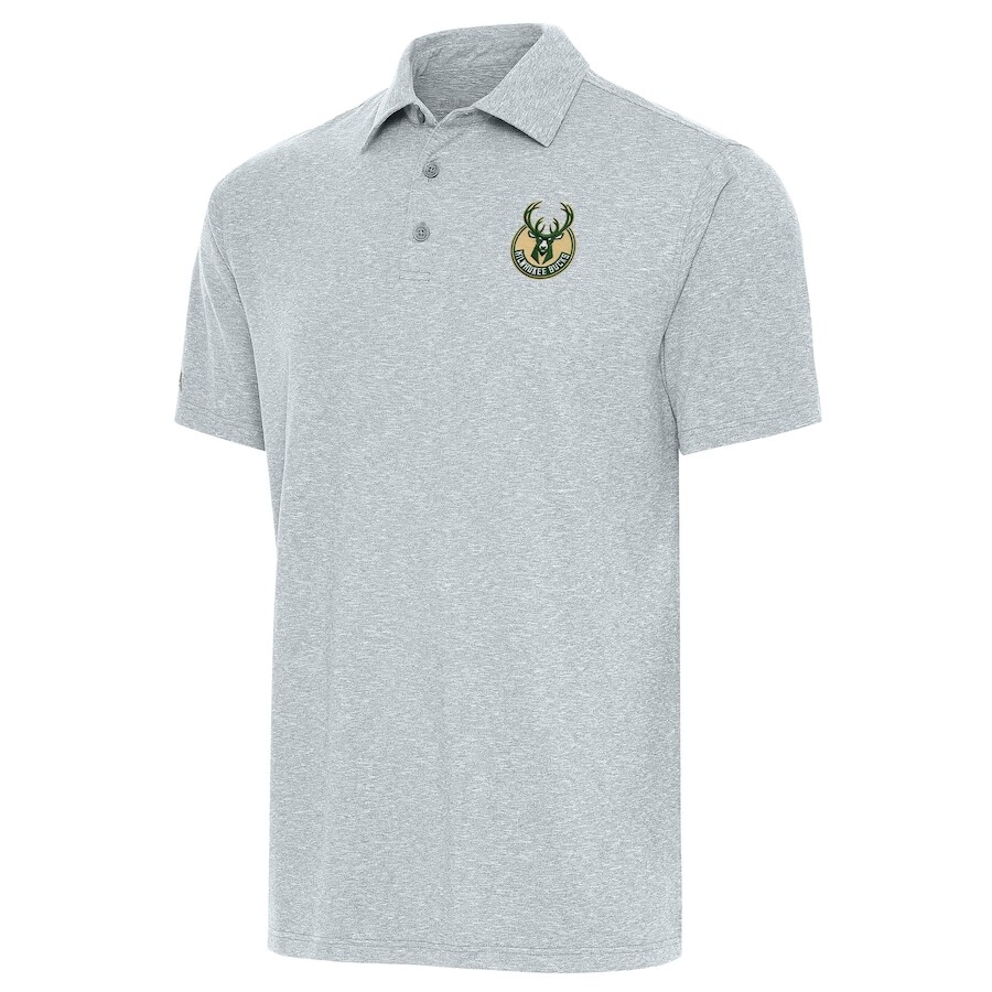 

Поло с коротким рукавом Antigua Milwaukee Bucks, серый