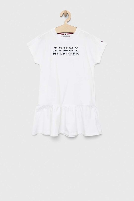 

Детское хлопковое платье Tommy Hilfiger, белый