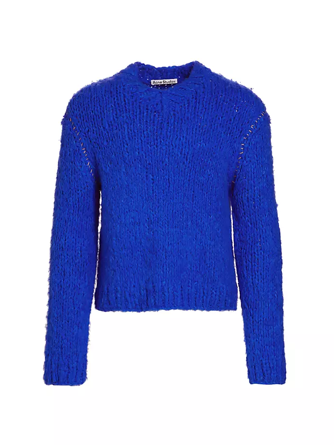 

Толстый свитер ручной вязки Koleander U Acne Studios, синий