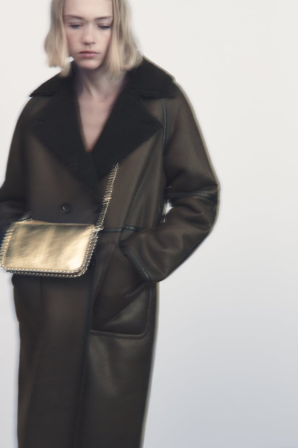 

Сумка-клатч с шпильками ZARA, золотой, Желтый