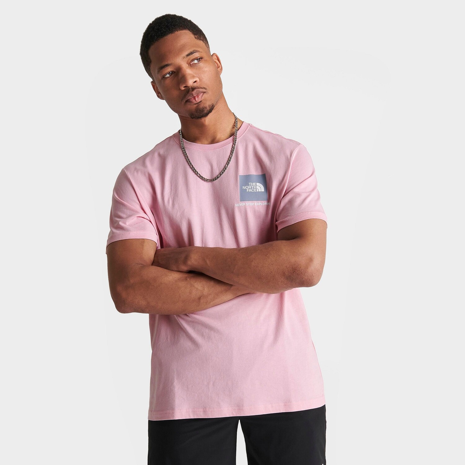 

Мужская футболка с логотипом The North Face NSE Box, розовый