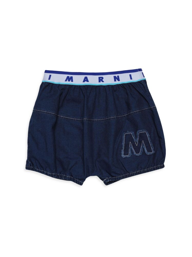 

Джинсовые шорты с логотипом Little Boy's & Boy's Marni, синий