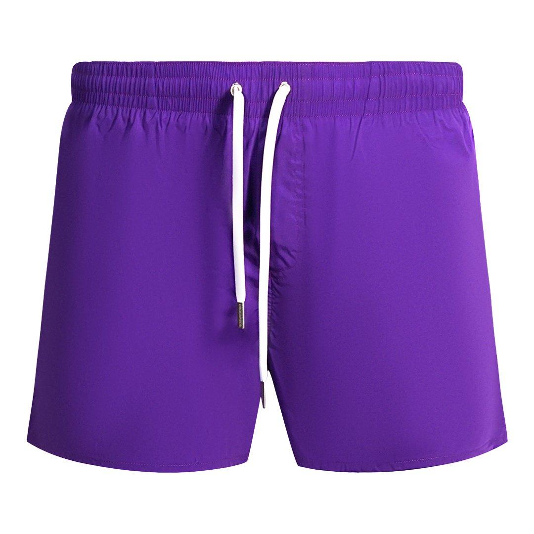 Фиолетовые шорты для плавания с логотипом Icon Dsquared2, фиолетовый dsquared2 шорты и бермуды