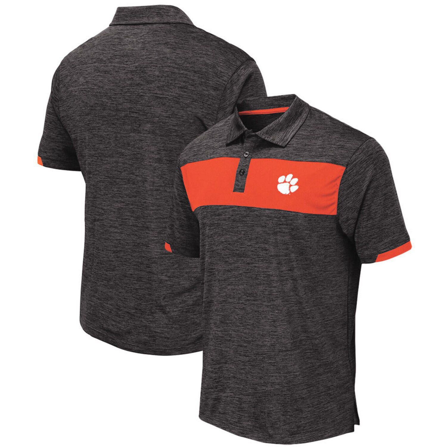 

Мужская черная футболка-поло Clemson Tigers Nelson Colosseum, Черный