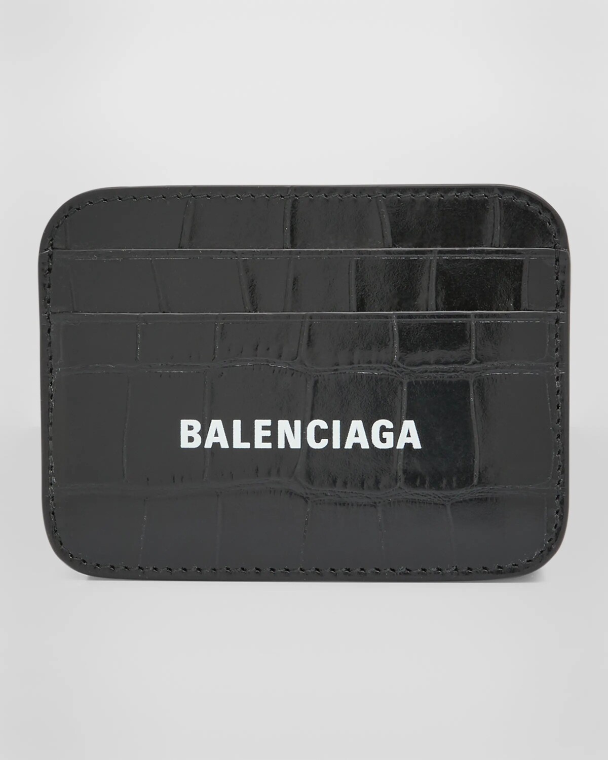 

Визитница Cash Croc с тиснением Balenciaga, цвет 1090 Black/L White