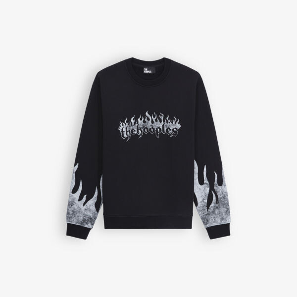 

Толстовка свободного кроя из хлопкового джерси с логотипом The Kooples, черный