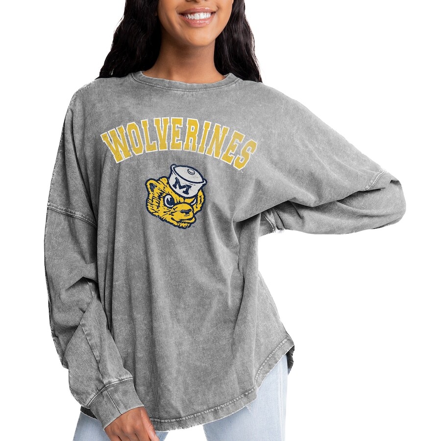 

Футболка с длинным рукавом Gameday Couture Michigan Wolverines, серый