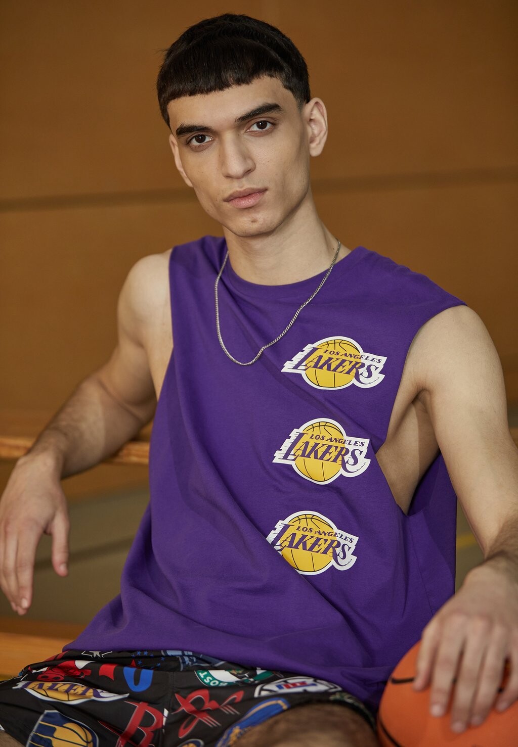 

Team Nba Los Angeles Lakers Sleeveless New Era, цвет purple/white