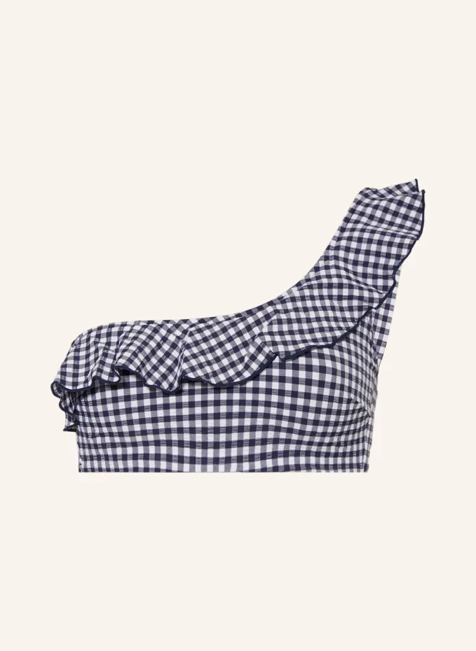 

Топ бикини на одно плечо gingham Cyell, белый