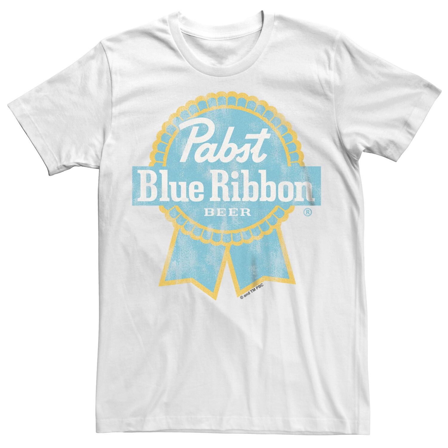 

Мужская футболка с простым логотипом Pabst Blue Ribbon Beer Licensed Character