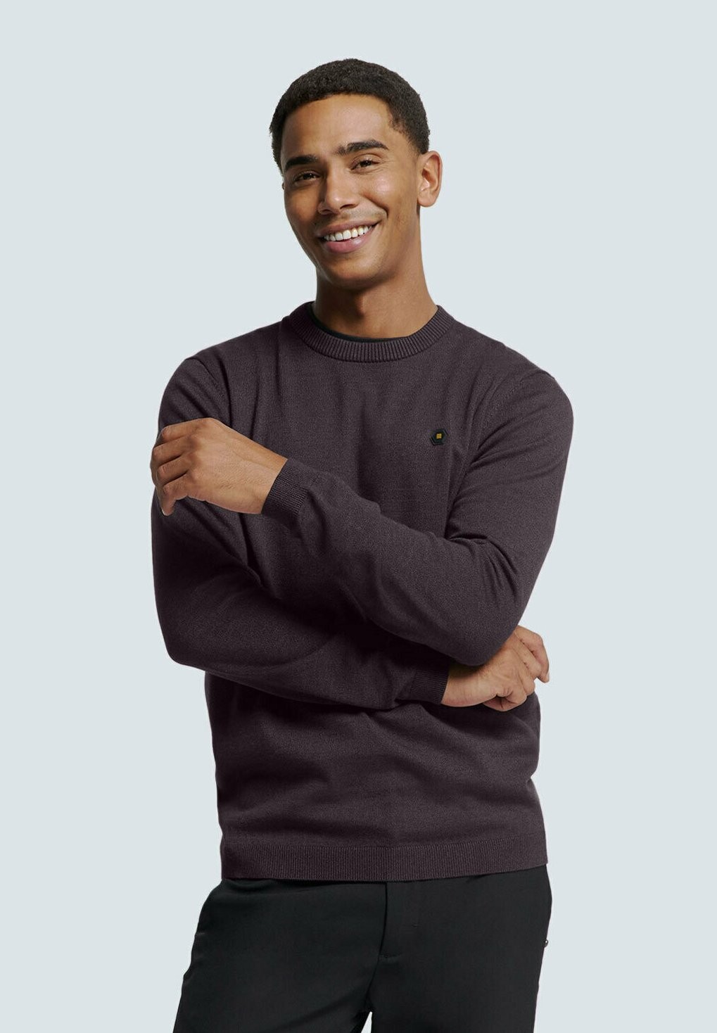 

Джемпер ROUND NECK TWO-TONE MELANGE AND COMFORTABLE FIT NO EXCESS, фиолетовый