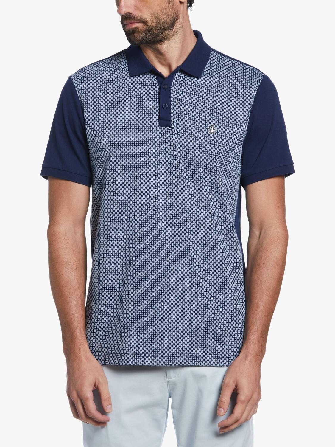 

Жаккардовая рубашка-поло Original Penguin, 411 Dress Blues