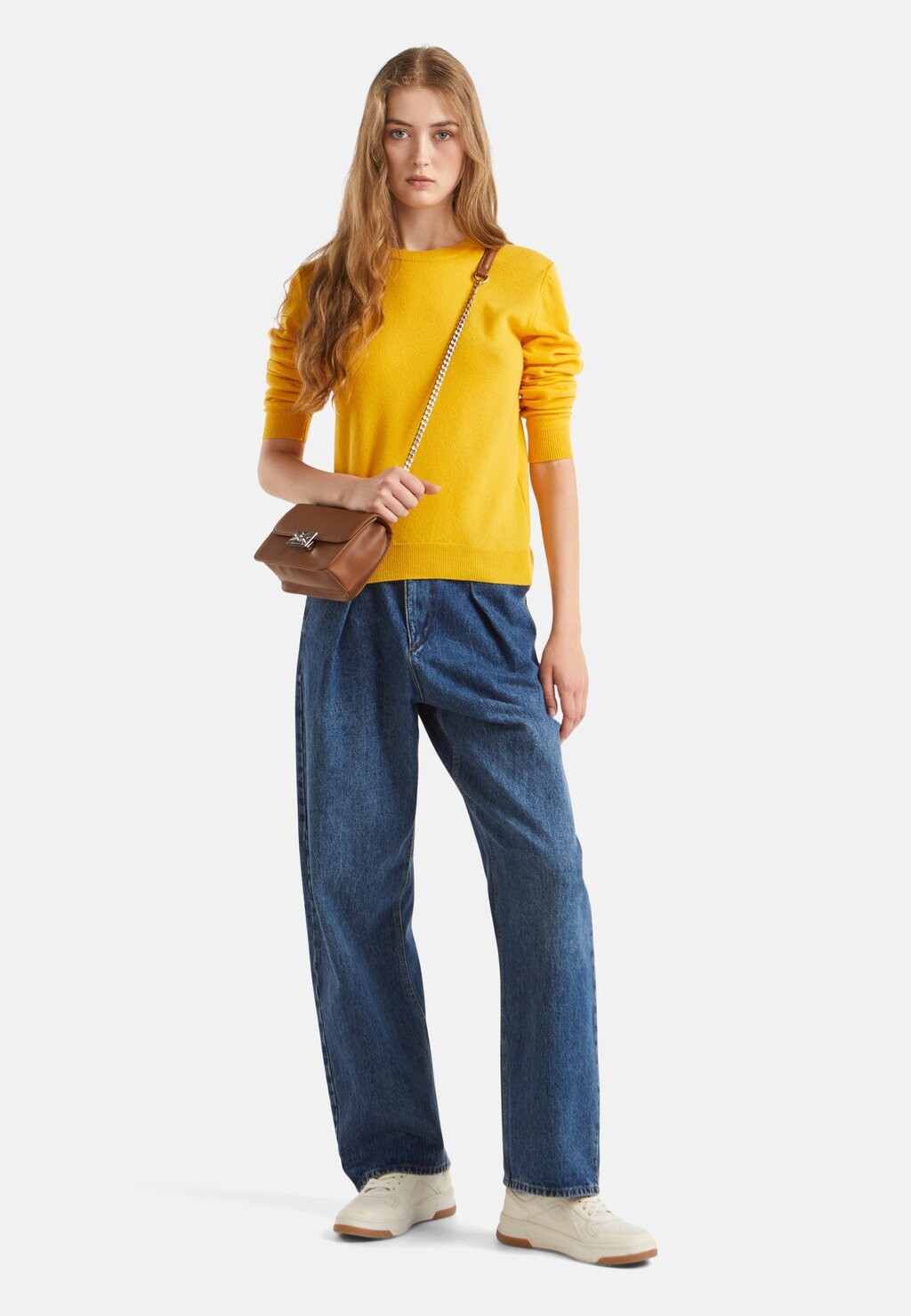 

Джемпер CREW NECK United Colors of Benetton, желтый