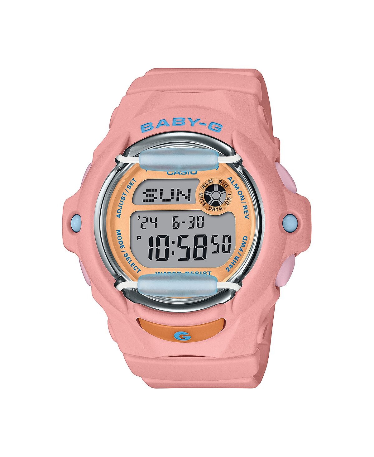 

Женские цифровые часы G-Shock с коралловой смолой, 42,6 мм, BG169PB-4