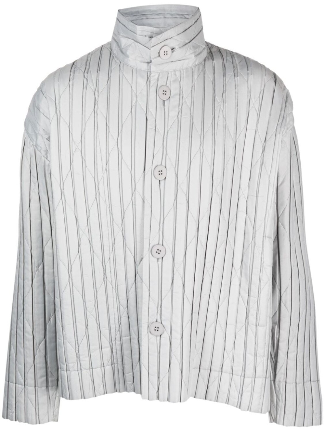 

Homme Plissé Issey Miyake куртка-рубашка с узором, серый