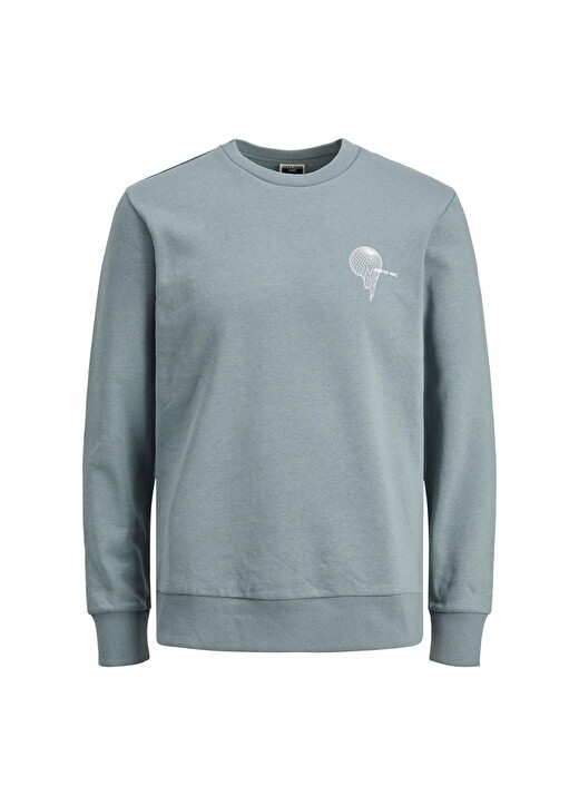 

Зеленый мужской свитшот с круглым вырезом Jack & Jones