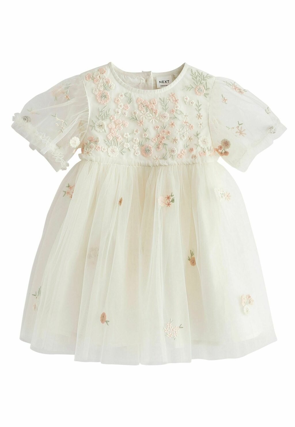 

Элегантное платье Embroidered Mesh Dress Next, цвет cream