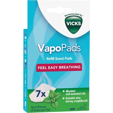 Подушечки Vapopads с ароматом ментола и эфирными маслами, Vicks vicks vapopatch soothing vapors 5 патчей с ароматом для ношения