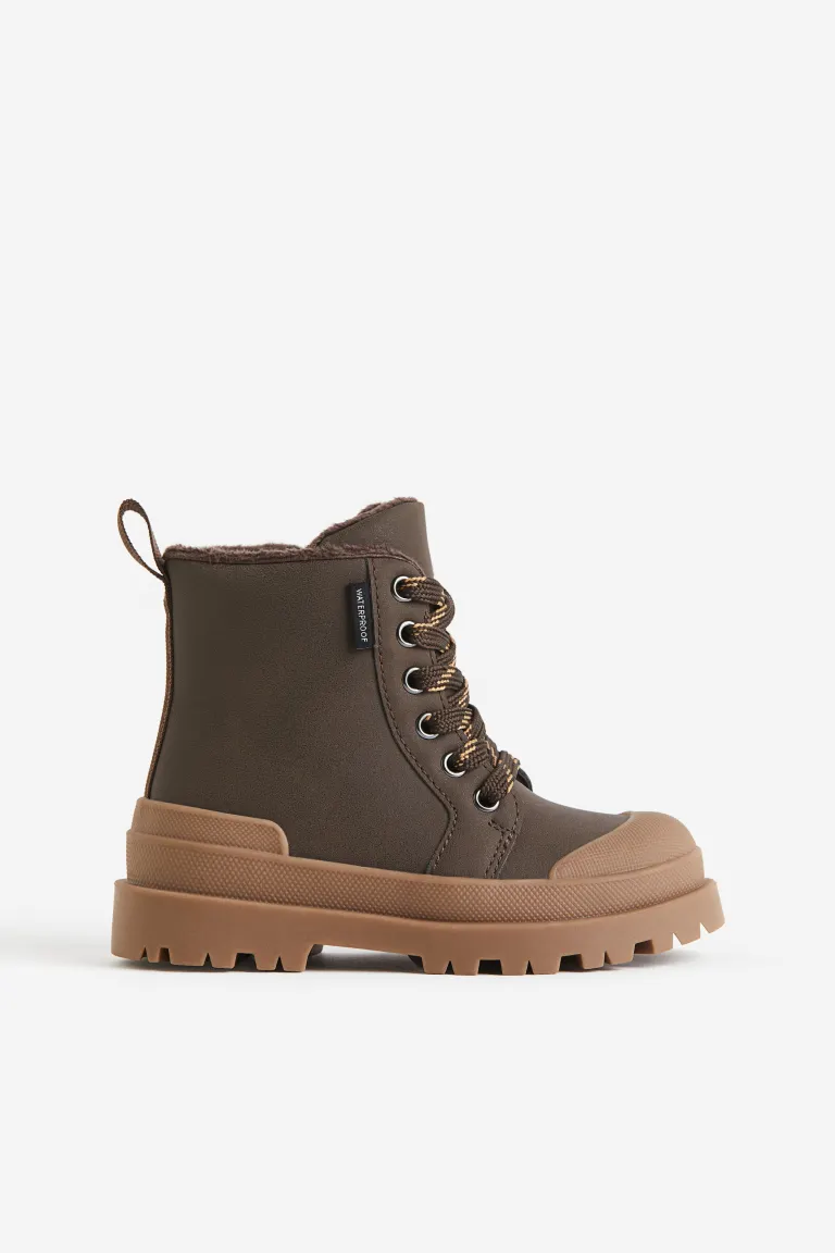 Водонепроницаемые ботинки со шнурками H&M, коричневый ботинки со шнурками lumberjack коричневый