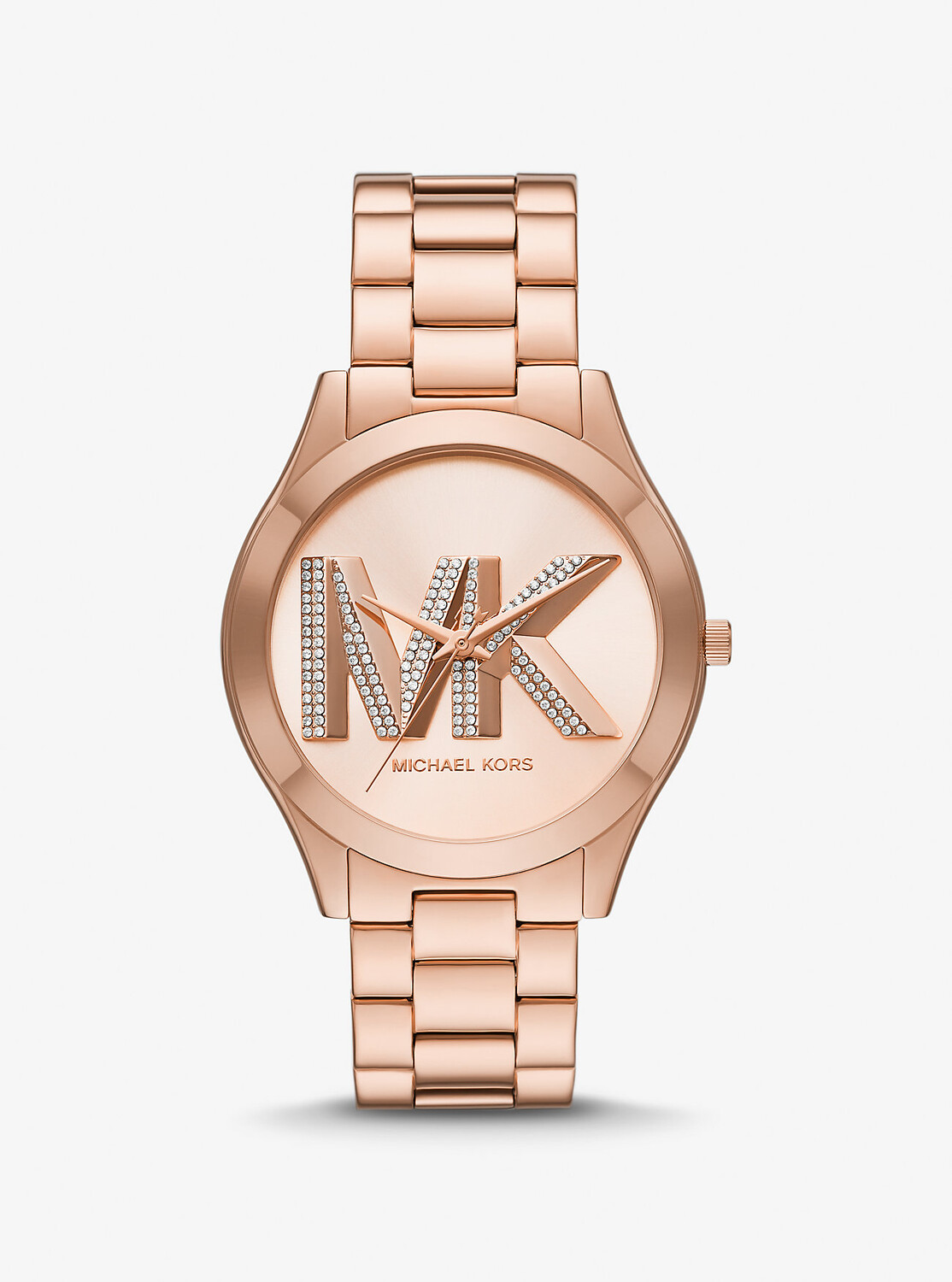 

Узкие оверсайз-часы Runway оттенка розового золота Michael Kors, розовый