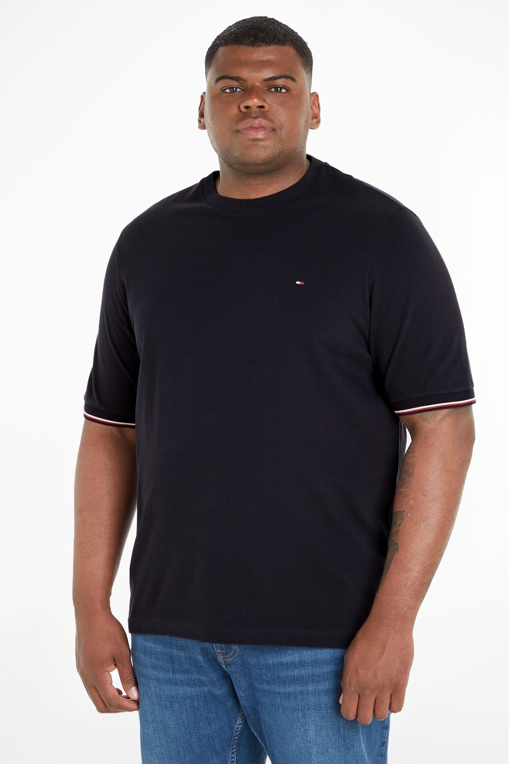 

Синяя футболка из пике Big & Tall Tommy Hilfiger, синий