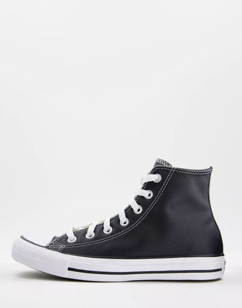

Черные кожаные высокие кеды Converse Chuck Taylor All Star до щиколотки