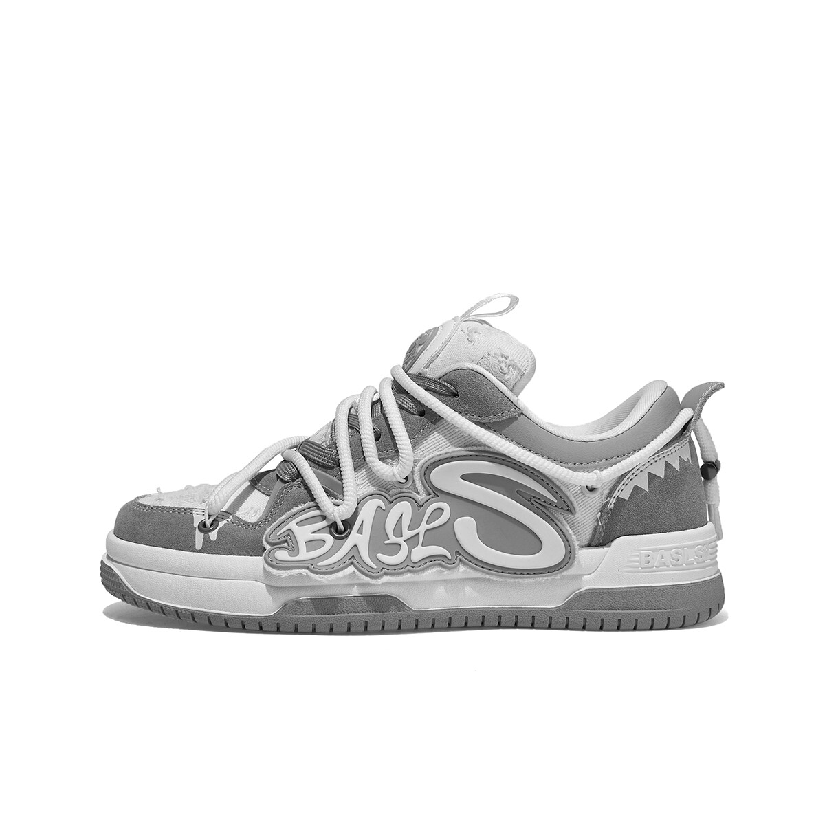 

Кеды, обувь для скейтбординга унисекс с низким верхом Basls, цвет White/Gray