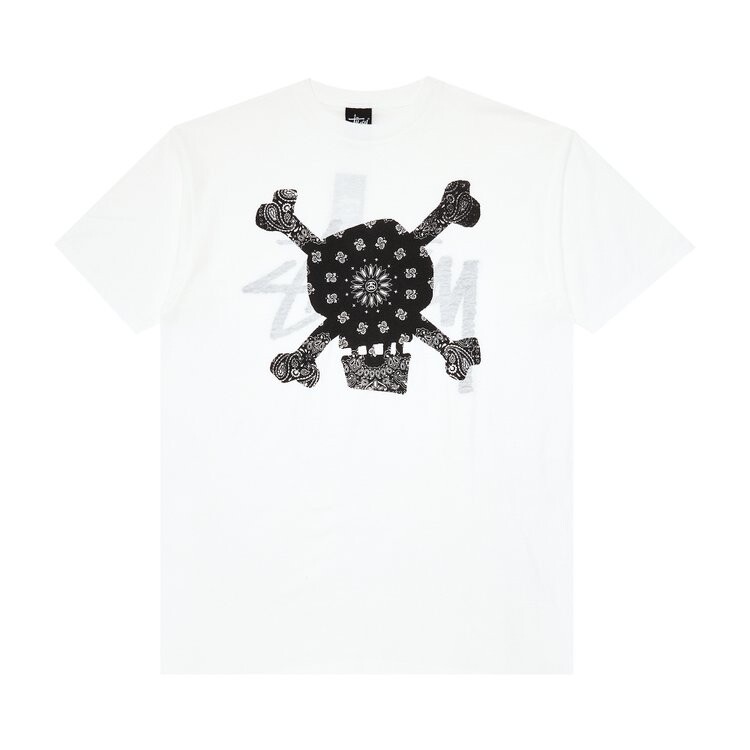 

Футболка Stussy Paisley Skull 'White/Black', белый