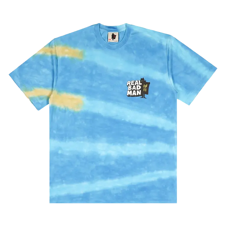 

Футболка Real Bad Man x Gramicci Future Days Short-Sleeve 'Blue Tie Dye', синий
