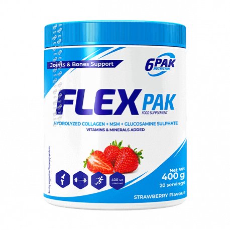 6Pak Nutrition, Flex Pak, со вкусом клубники, 400 г universal nutrition animal pak со вкусом вишни 302 г 10 65 унции