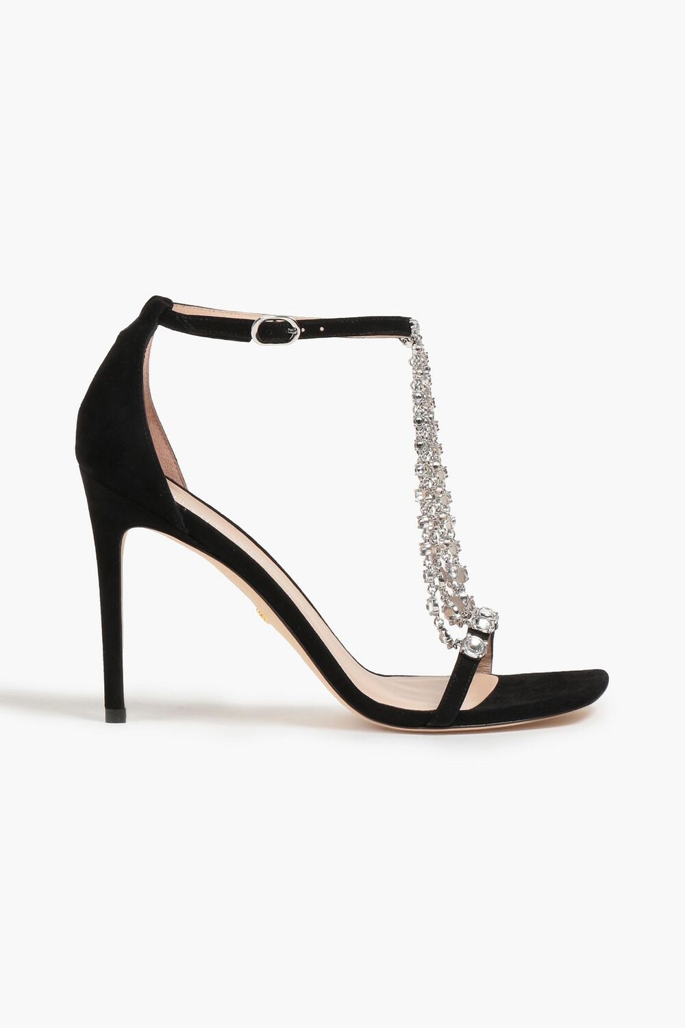 

Замшевые босоножки Stardust с кристаллами STUART WEITZMAN, черный