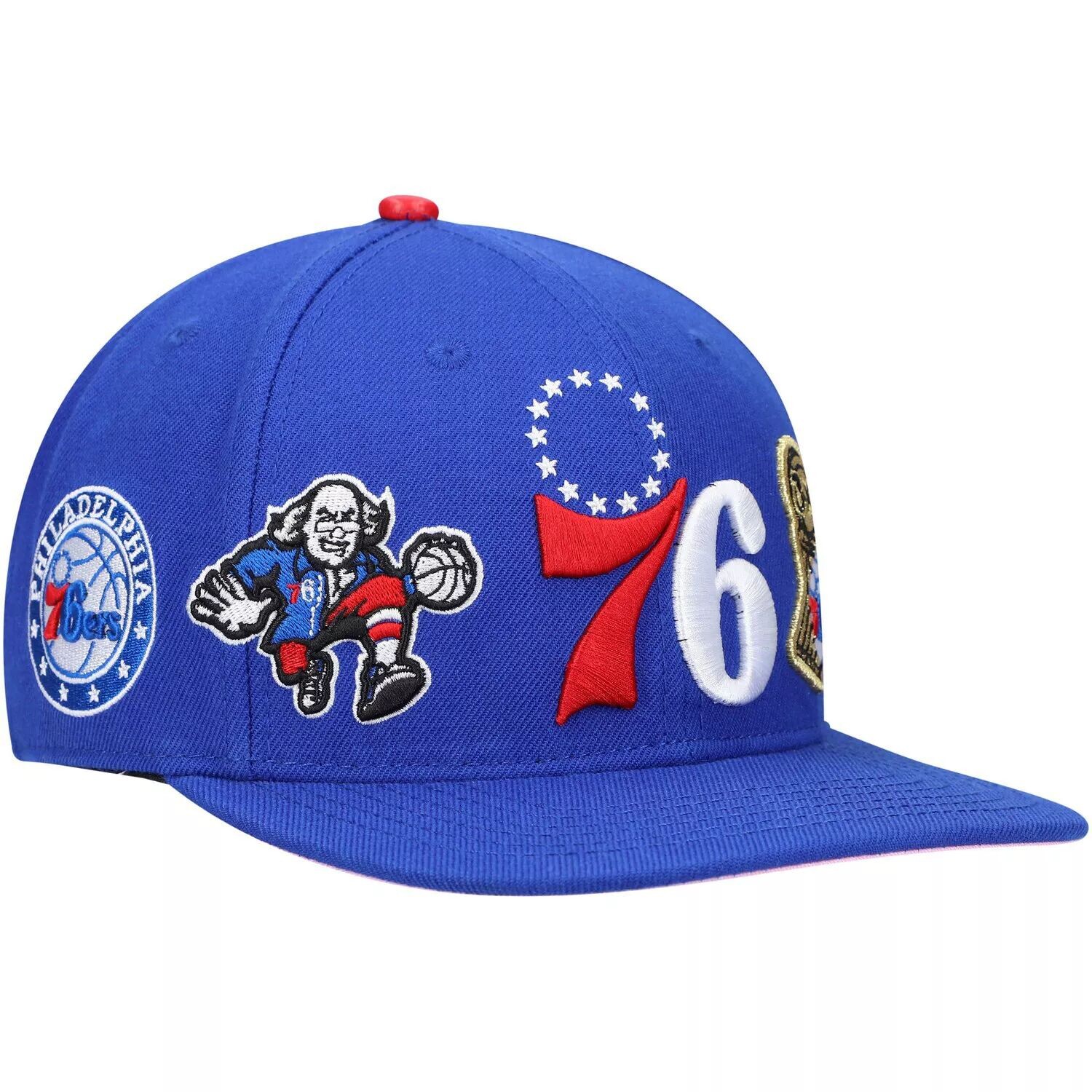 

Мужская бейсболка Pro Standard Royal Philadelphia 76ers с двойным логотипом Snapback