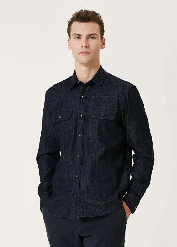 

Черная рубашка Zegna