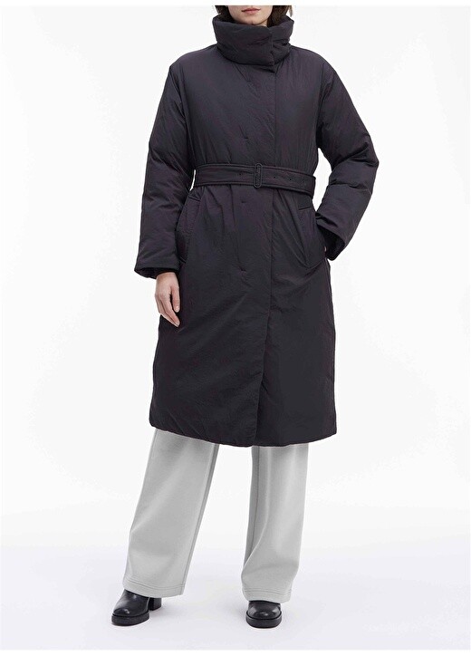 

Черное женское пальто Calvin Klein, Черный