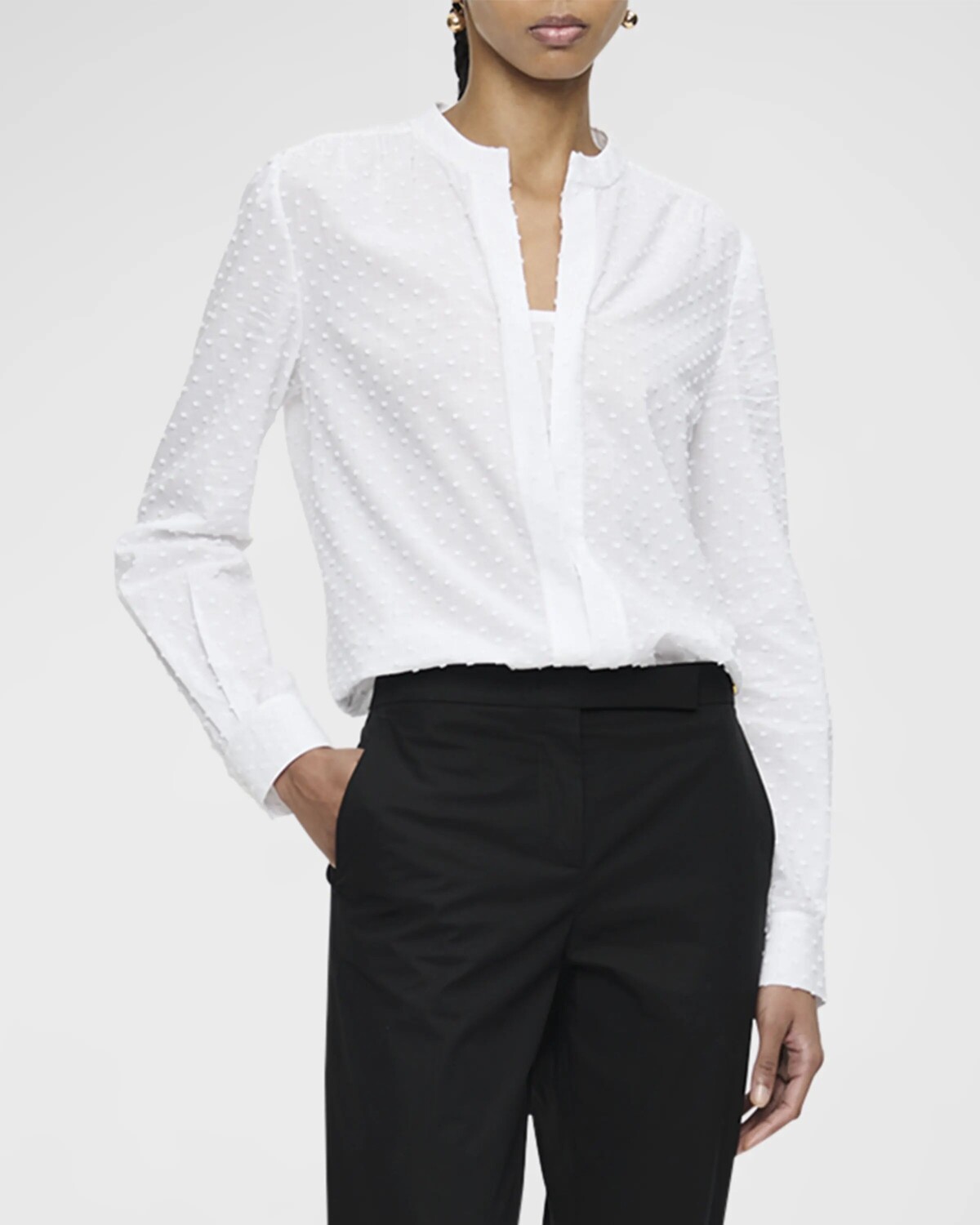

Рубашка из хлопка Athena Swiss Dot CALLAS Milano, цвет White