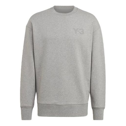 Толстовка Men's Y-3 SS21 Logo Round Neck Pullover Gray, серый худи y 3 adidas размер 32 серый