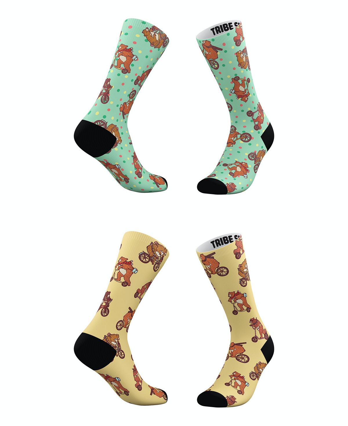 Мужские и женские носки Hipster Bears, набор из 2 штук Tribe Socks colgate zigzag tooth brush medium 3 pack value pack assorted color