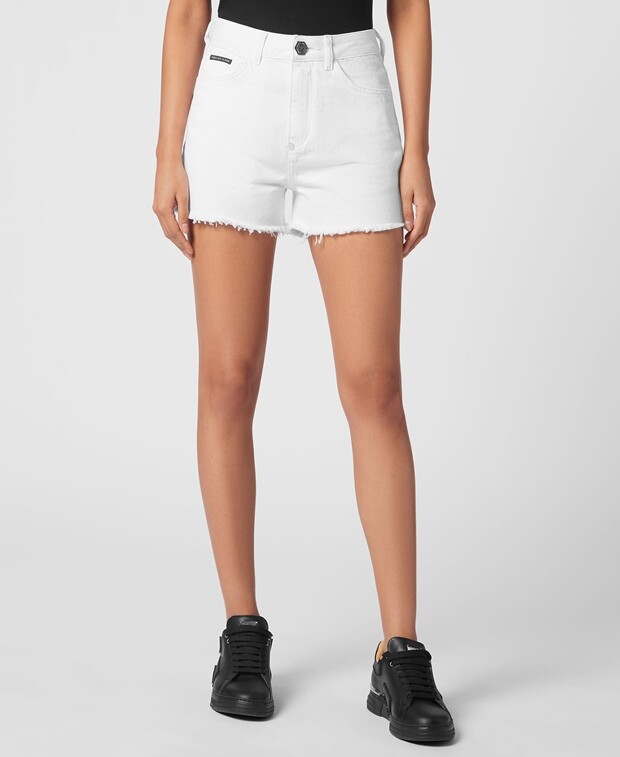 

Джинсовые шорты Philipp Plein, белый
