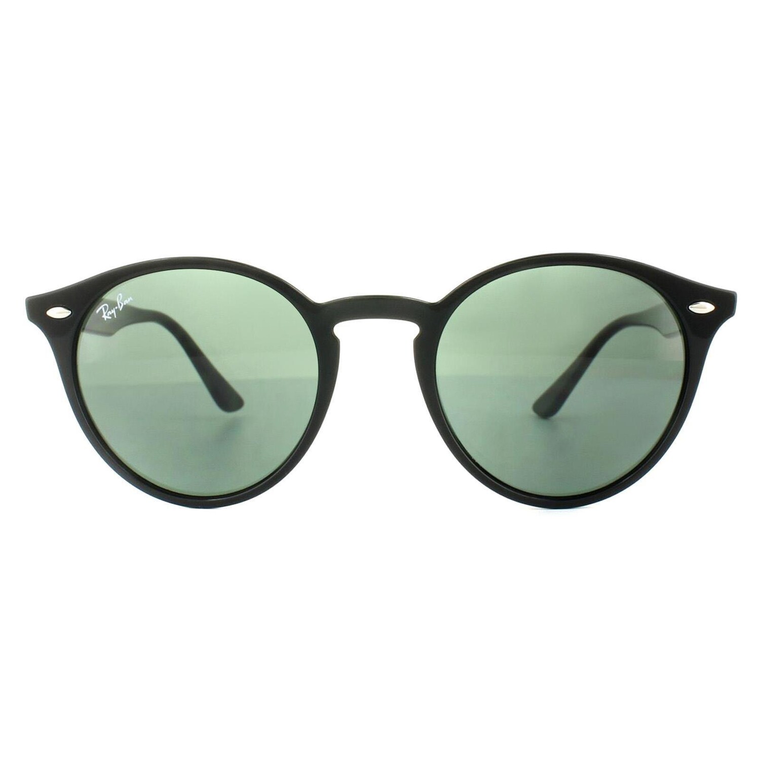 

Круглые черные зеленые солнцезащитные очки Ray-Ban, черный