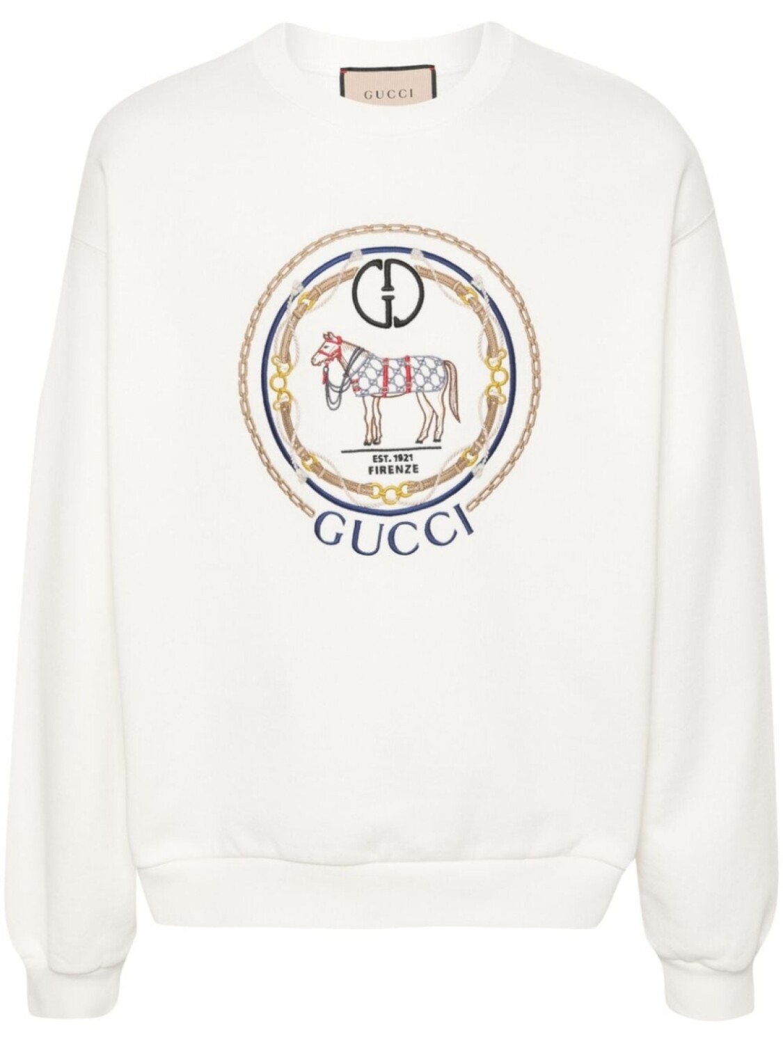 

Gucci толстовка с вышитым логотипом GG, нейтральный цвет