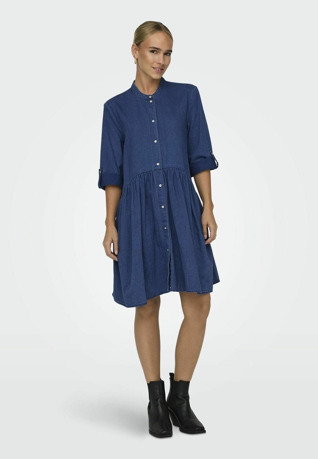 

Джинсовое платье LANGÄRMELIGES ONLY, цвет dark blue denim