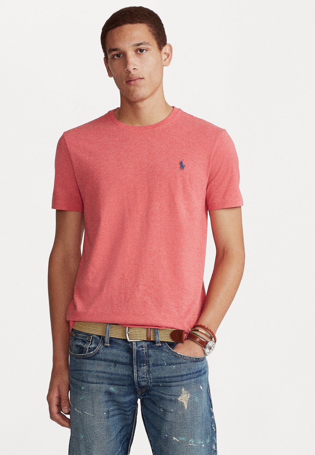 

Базовая футболка КОРОТКИЙ РУКАВ Polo Ralph Lauren, горная роза, вереск