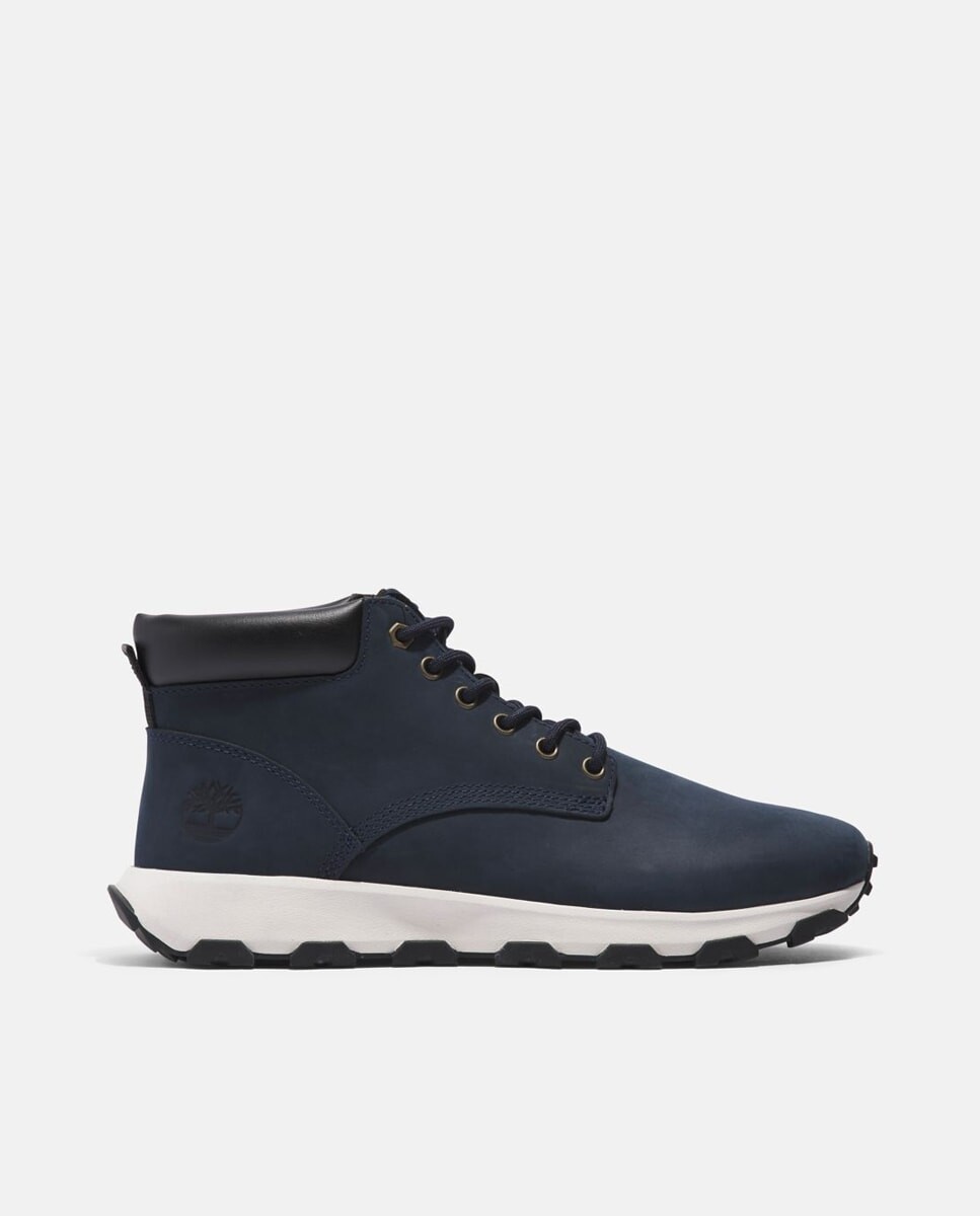 

Мужские кожаные ботинки темно-синего цвета Timberland, темно-синий