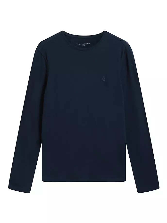 

Футболка Marlow с круглым вырезом с длинными рукавами John Varvatos, темно-синий