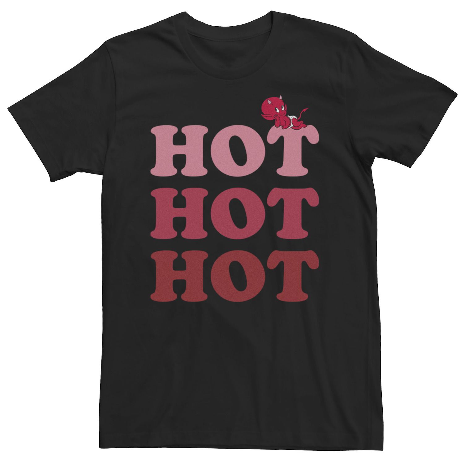 Мужская футболка Hot Stuff Hot Hot Hot Word Stack Licensed Character