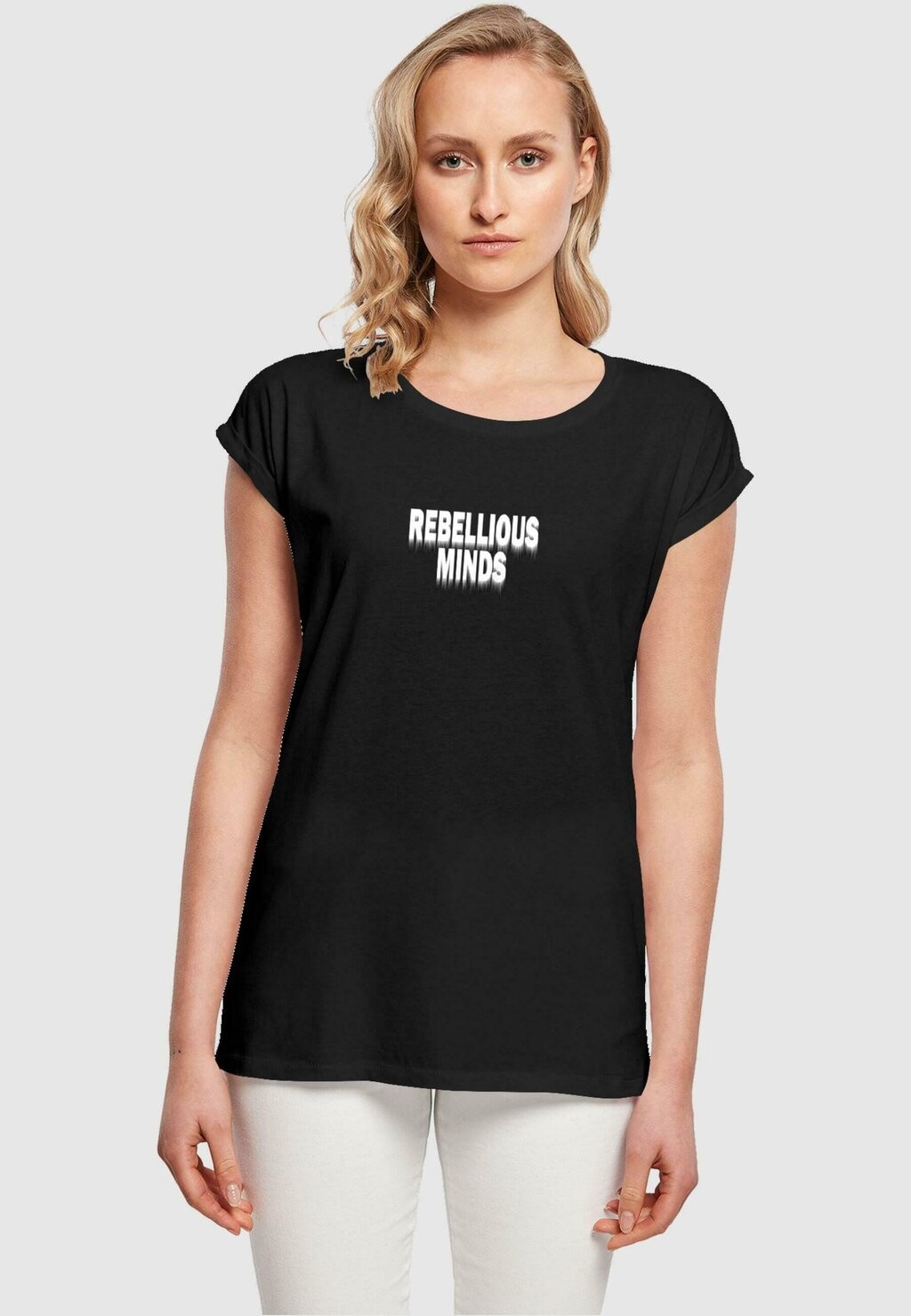 

Футболка с принтом REBELLIOUS MINDS Merchcode, черный