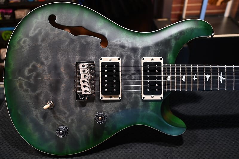 

Электрогитара PRS Wood Library CE 24 Semi-Hollow Quilt - Faded Grey Black Green Burst Satin #0983