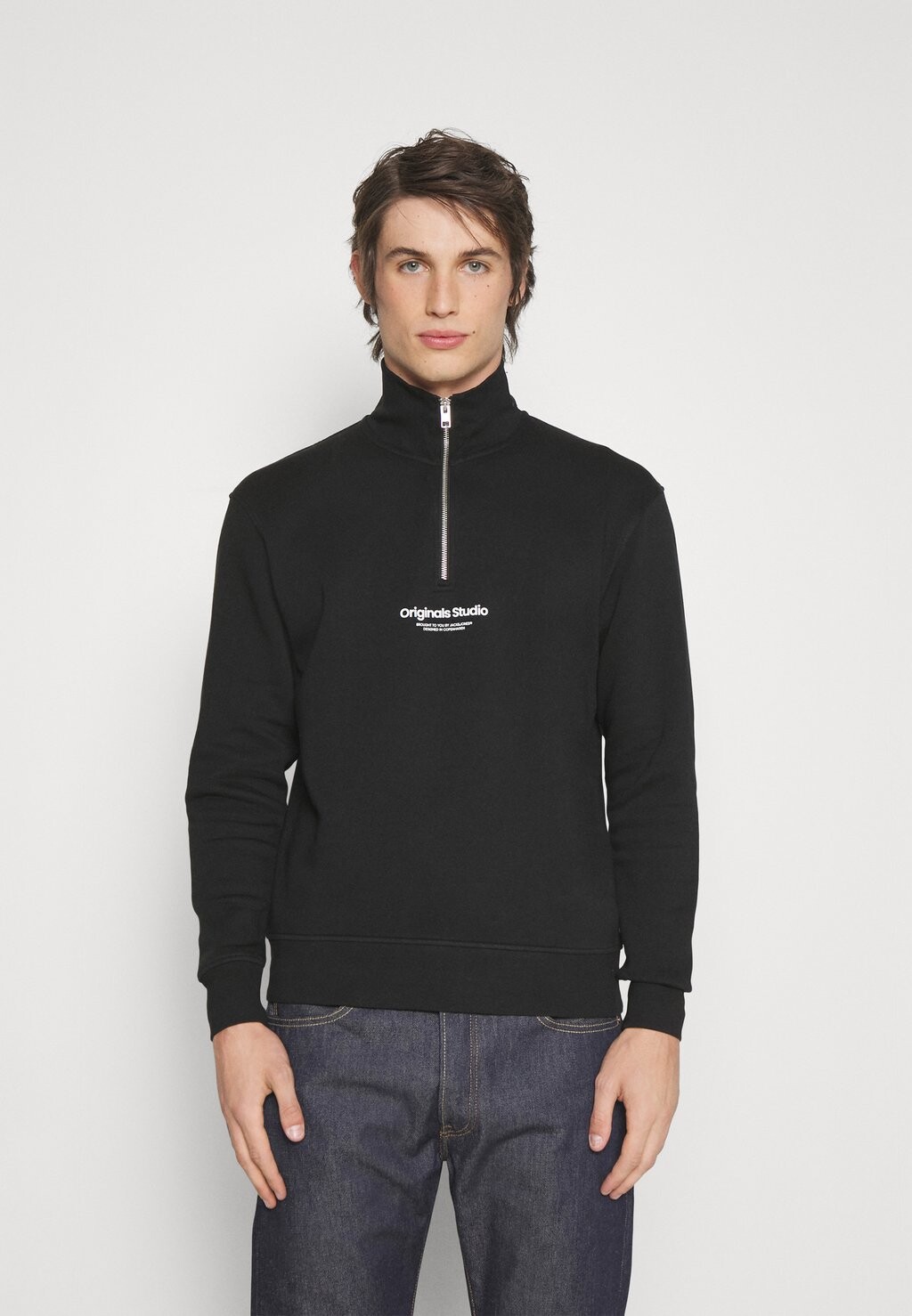 

Толстовка Jack & Jones, черный Jorvesterbro Quarter Zip Hn Sn, черный